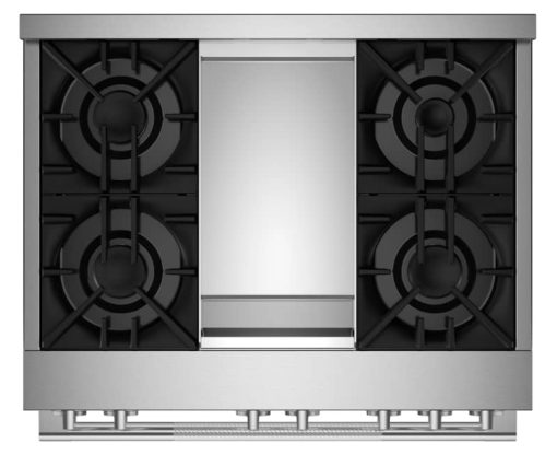 JennAir RISE 36" Stainless Steel Gas Professional-Style Range With Chrome-Infused Griddle - Image 4