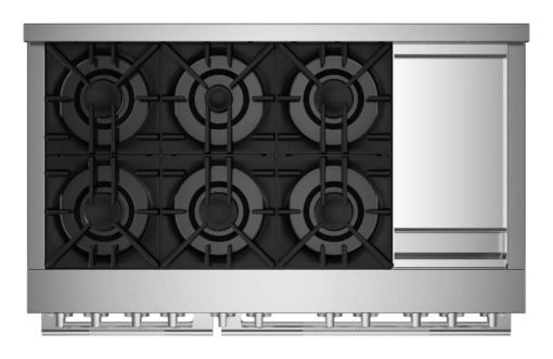 JennAir RISE 48" Stainless Steel Gas Professional-Style Range With Chrome-Infused Griddle - Image 4