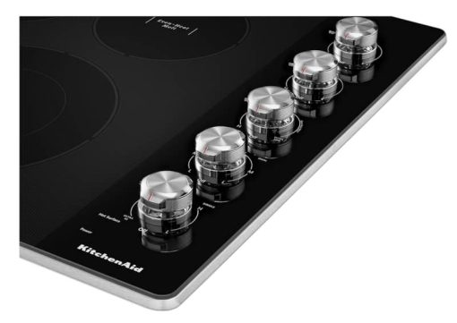KitchenAid ADA 30" Stainless Steel Electric Cooktop With 5 Elements And Knob Controls - Image 2
