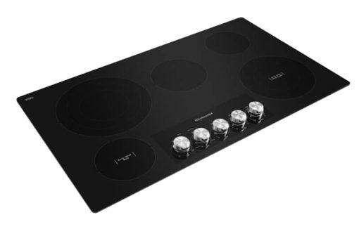 KitchenAid ADA 36" Black Electric Cooktop With 5 Elements And Knob Controls - Image 2