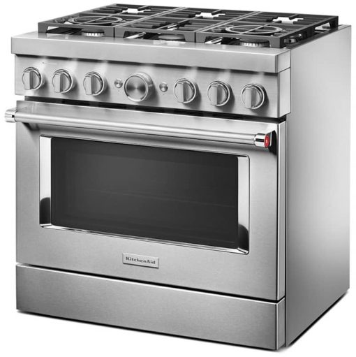 KitchenAid 36'' Stainless Steel Smart Commercial-Style Dual Fuel Range With 6 Burners - Image 4