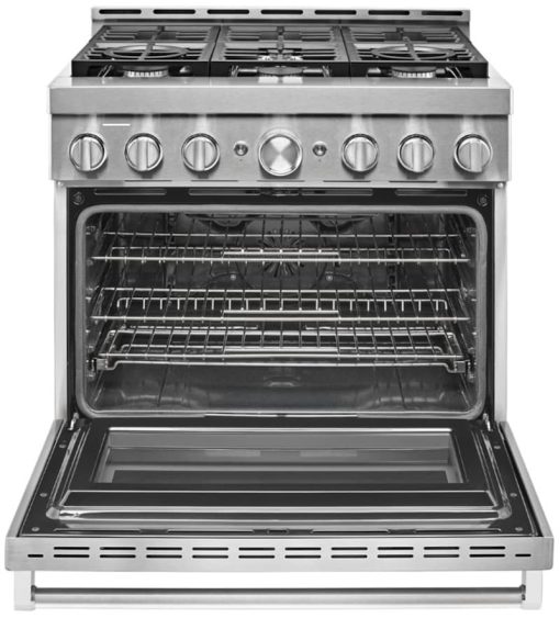 KitchenAid 36" Stainless Steel Smart Commercial-Style Gas Range With 6 Burners - Image 2