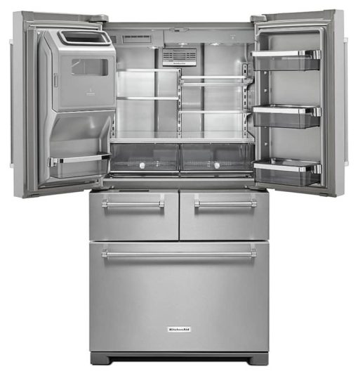 KitchenAid 36" Stainless Steel Multi-Door Freestanding Refrigerator With Platinum Interior Design - Image 3
