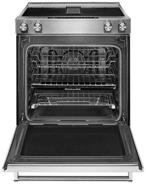 KitchenAid ADA 30" Stainless Steel Slide-In Electric Downdraft Range - Image 2