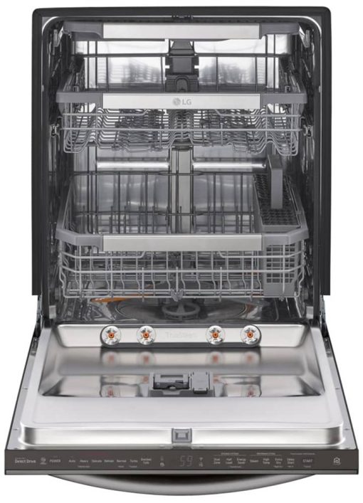LG 24" Black Stainless Steel Top Control Smart Wi-Fi Enabled Dishwasher With QuadWash And TrueSteam - Image 2