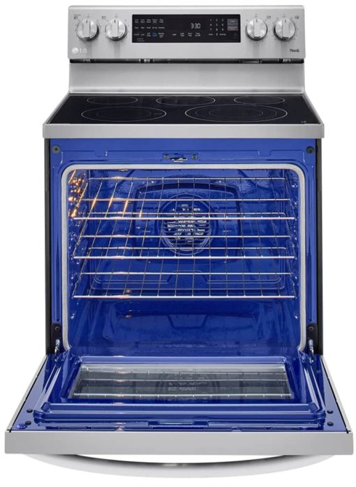 LG 6.3 Cu. Ft. PrintProof Stainless Steel Smart Wi-Fi Enabled Fan Convection Electric Range With Air Fry & EasyClean - Image 2