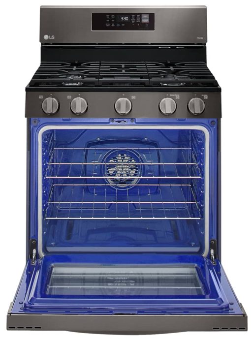 LG 5.8 Cu. Ft. PrintProof Black Stainless Steel Smart Wi-Fi Enabled Fan Convection Gas Range With Air Fry & EasyClean - Image 2