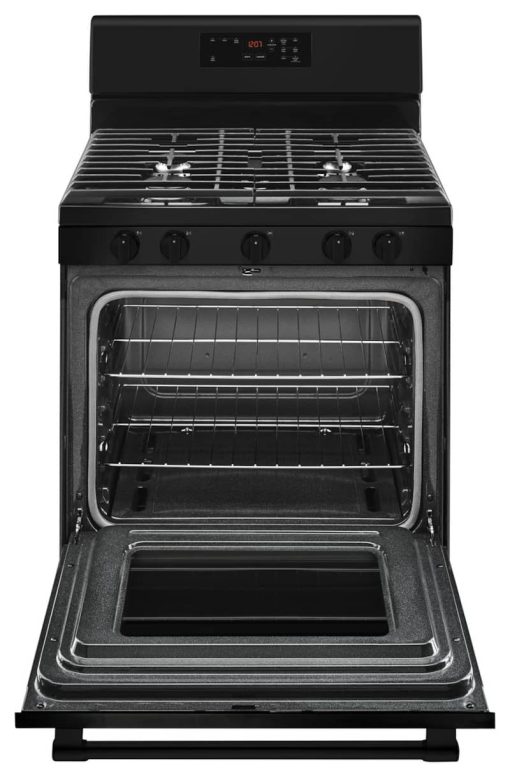 Maytag 5 Cu. Ft. Black Gas Range With 5th Oval Burner - Image 2