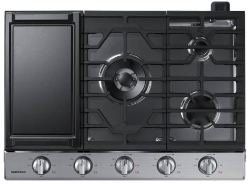 Samsung ADA 30" Stainless Steel Smart Gas Cooktop With Illuminated Knobs - Image 2