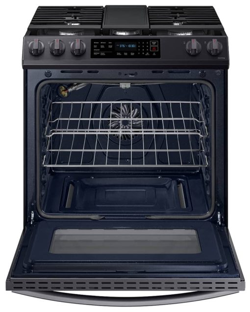 Samsung ADA 6 Cu. Ft. Fingerprint Resistant Black Stainless Steel Slide-In Gas Range With Convection & Wi-Fi - Image 2