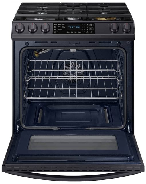 Samsung ADA 6 Cu. Ft. Fingerprint Resistant Black Stainless Steel Front Control Slide-In Gas Range With Air Fry - Image 2