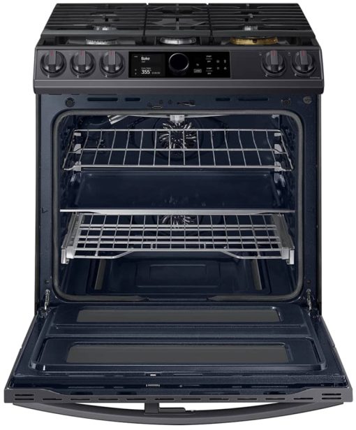 Samsung ADA 6 Cu. Ft. Fingerprint Resistant Black Stainless Steel Flex Duo Slide-In Gas Range With Smart Dial, Air Fry & Wi-Fi - Image 2