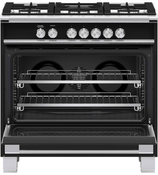Fisher & Paykel Series 7 36" Black Gas Range With 5 Burners - Image 2