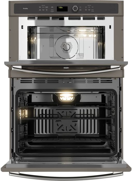 GE Profile 30" Slate Built-In Convection Combination Microwave Wall Oven - Image 3