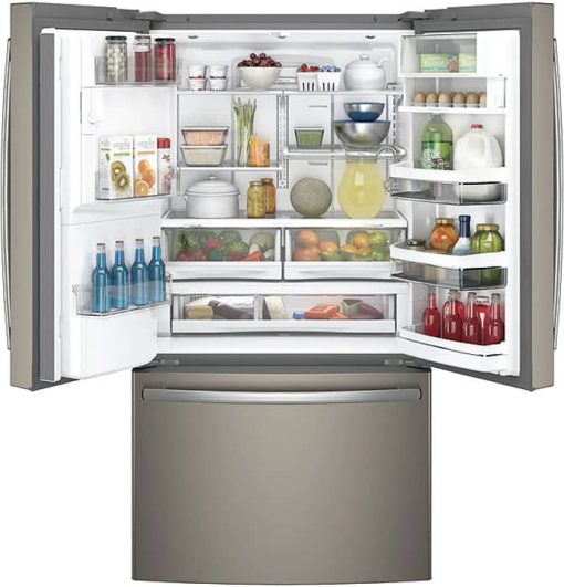 GE Profile ADA ENERGY STAR 22.1 Cu. Ft. Slate Counter-Depth French-Door Refrigerator With Hands-Free AutoFill - Image 2