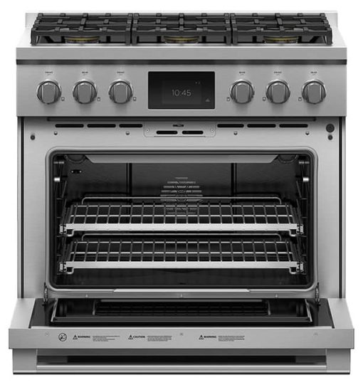 Fisher & Paykel Series 9 Professional 36" Stainless Steel Dual Fuel Range, 6 Burners, Self-Cleaning, LPG - Image 2