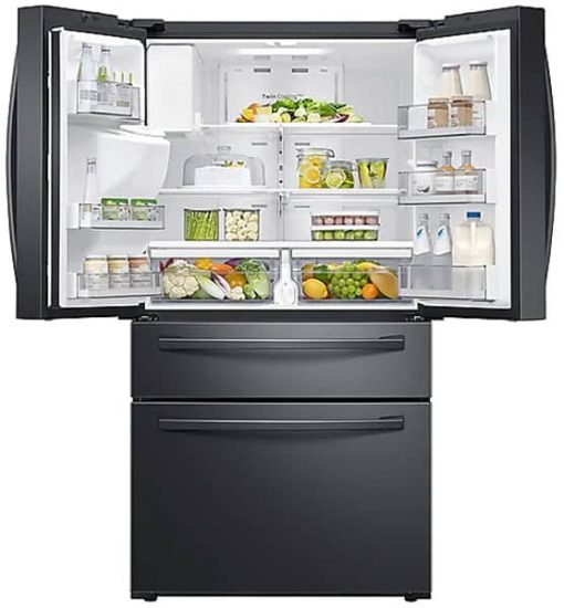 Samsung ADA 23 Cu. Ft. Fingerprint Resistant Black Stainless Steel Counter Depth 4-Door French Door Refrigerator With FlexZone Drawer - Image 2