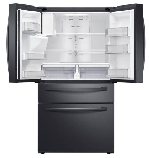 Samsung ADA 23 Cu. Ft. Fingerprint Resistant Black Stainless Steel Counter Depth 4-Door French Door Refrigerator With FlexZone Drawer - Image 3