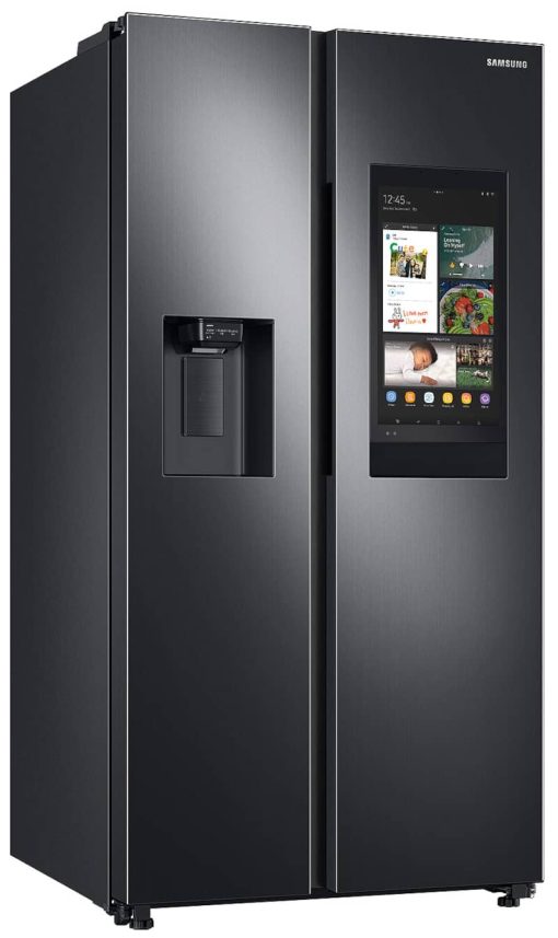 Samsung 26.7 Cu. Ft. Large Capacity Fingerprint Resistant Black Stainless Steel Side-By-Side Refrigerator With Touch Screen Family Hub - Image 5