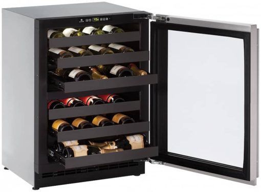 U-Line 24" Stainless Frame Dual-Zone Wine Refrigerator - Image 2