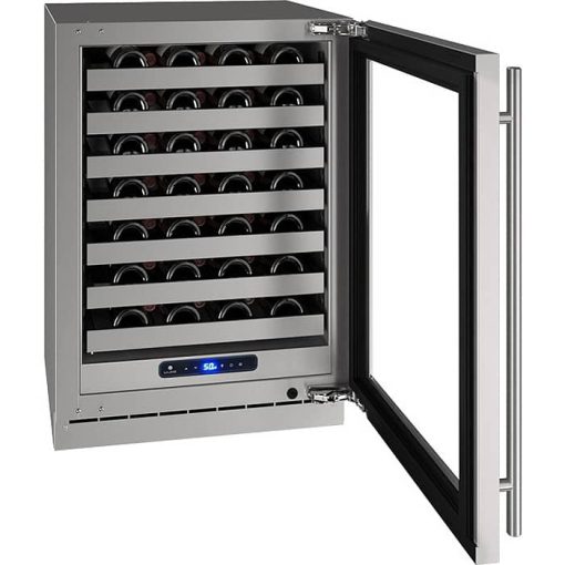 U-Line 24" Stainless Frame With Lock Right-Hinge Wine Refrigerator - Image 2