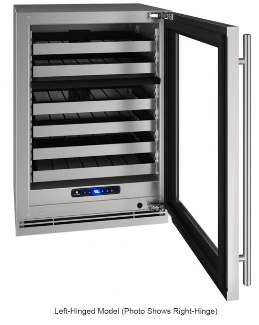 U-Line 24" Stainless Frame With Lock Left-Hinge Dual-Zone Wine Refrigerator - Image 2