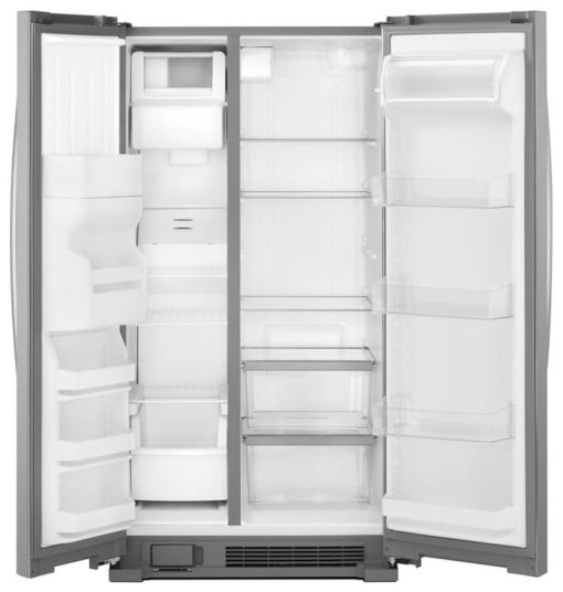 Whirlpool ADA 33" Monochromatic Stainless Steel Side-By-Side Refrigerator - Image 3