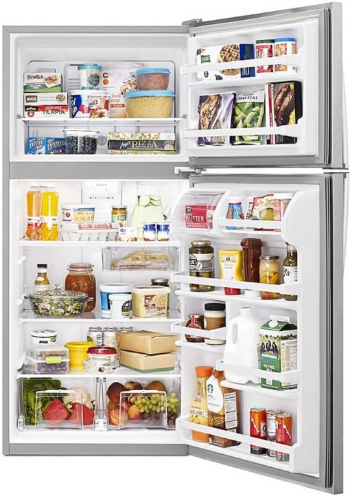 Whirlpool ADA 30" Monochromatic Stainless Steel Top-Freezer Refrigerator - Image 2