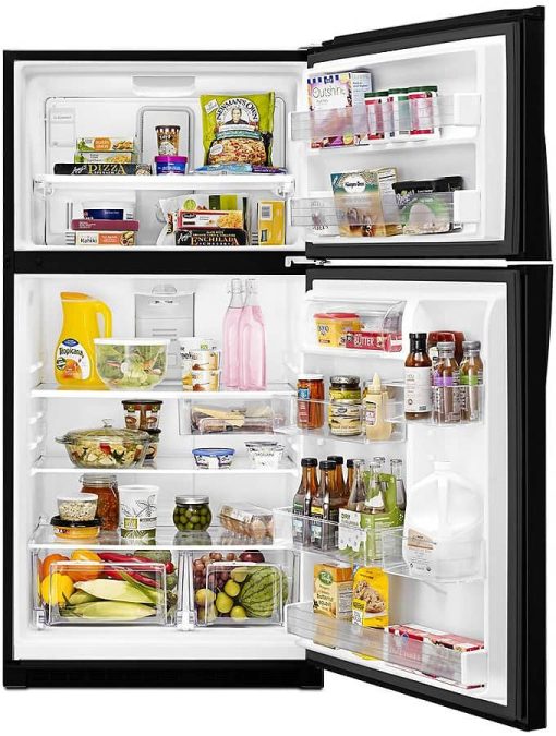Whirlpool ADA 33" Black Top Freezer Refrigerator - Image 2