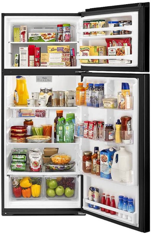 Whirlpool 28" Black Top-Freezer Refrigerator - Image 2