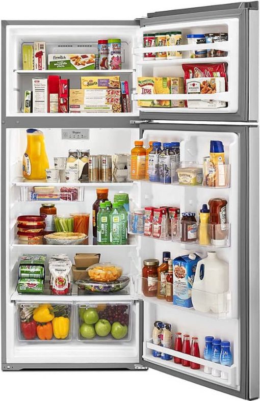 Whirlpool 28" Stainless Steel Top-Freezer Refrigerator - Image 2