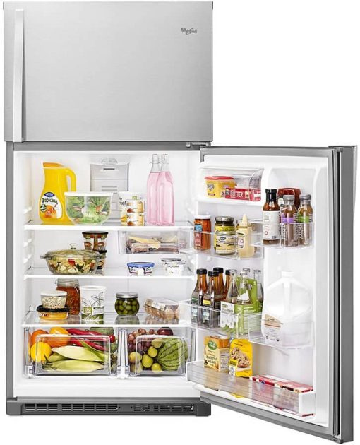 Whirlpool ADA 33" Monochromatic Stainless Steel Top-Freezer Refrigerator - Image 2