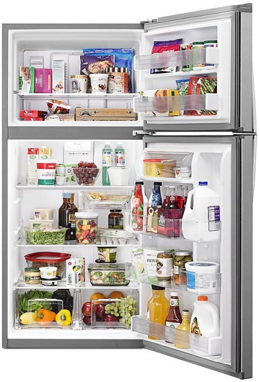 Whirlpool ADA 30" Monochromatic Stainless Steel Top Freezer Refrigerator - Image 2