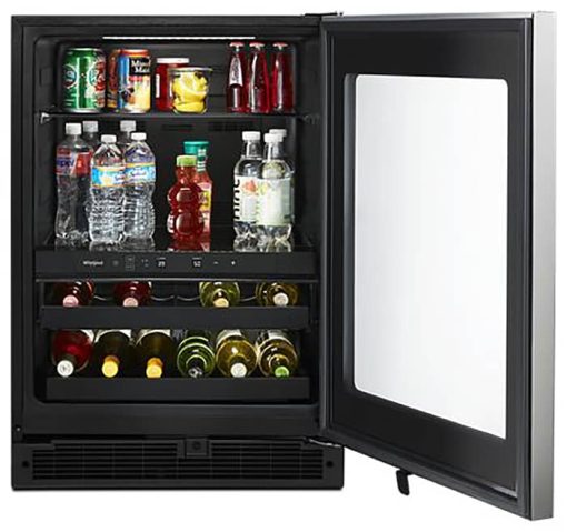 Whirlpool 24" Fingerprint Resistant Stainless Steel Undercounter Beverage Center With Towel Bar Handle - Image 2