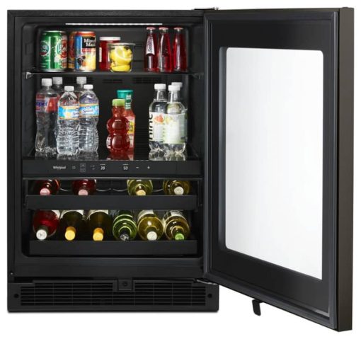 Whirlpool 24" Fingerprint Resistant Black Stainless Steel Undercounter Beverage Center - Image 2