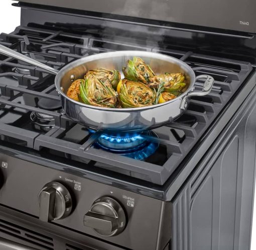 LG 5.8 Cu. Ft. PrintProof Black Stainless Steel Smart Wi-Fi Enabled Fan Convection Gas Range With Air Fry & EasyClean - Image 11