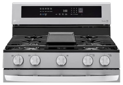 LG 5.8 Cu. Ft. PrintProof Stainless Steel Smart Wi-Fi Enabled True Convection InstaView Gas Range With AirFry - Image 13