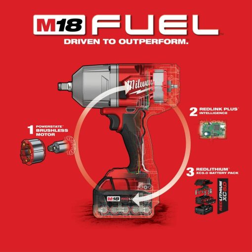 Milwaukee M18 FUEL HTIW with Grease Gun Kit - Image 7