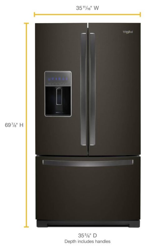Whirlpool 36" Black Stainless French Door Refrigerator - Image 14