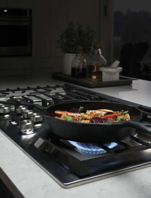 Monogram 36" Stainless Steel Smart Deep-Recessed Natural Gas Cooktop - Image 15