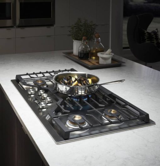 Monogram 36" Stainless Steel Smart Deep-Recessed Natural Gas Cooktop - Image 16