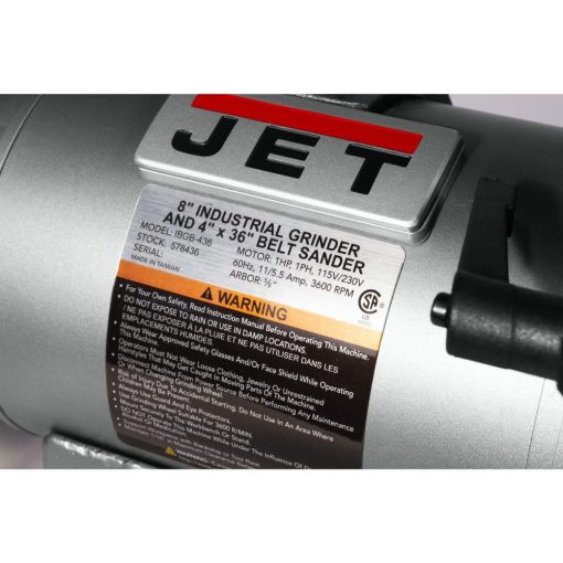 8-Inch Industrial Combination Grinder and 4 x 36 Belt Sander - Image 3