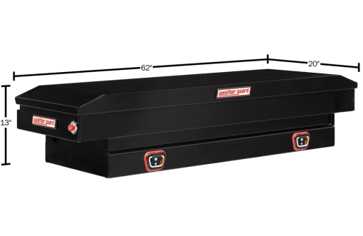Weather Guard Saddle Truck Tool Box Steel Compact Gloss Black - Image 5