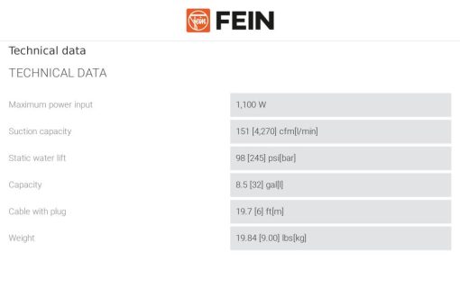 FEIN Turbo II HEPA Vacuum/Dust Extractor Set - Image 5
