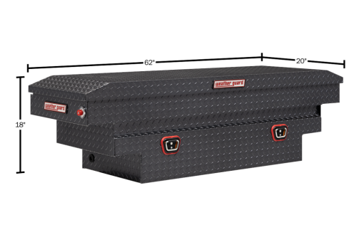 Weather Guard Saddle Truck Tool Box Aluminum Compact Deep Gunmetal Gray - Image 5