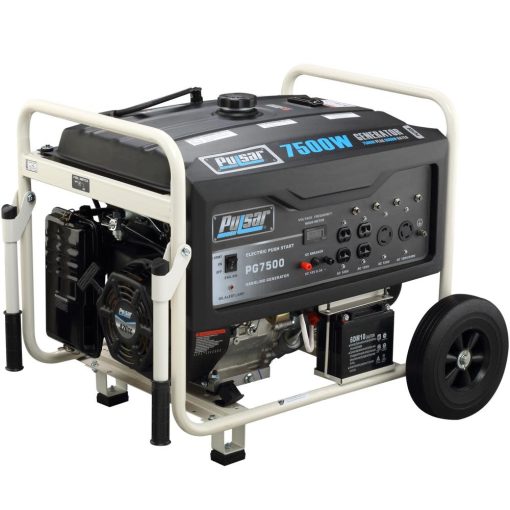 PG7500 7500W Peak 6000W Rated Portable Gas-Powered Generator with Electric Start