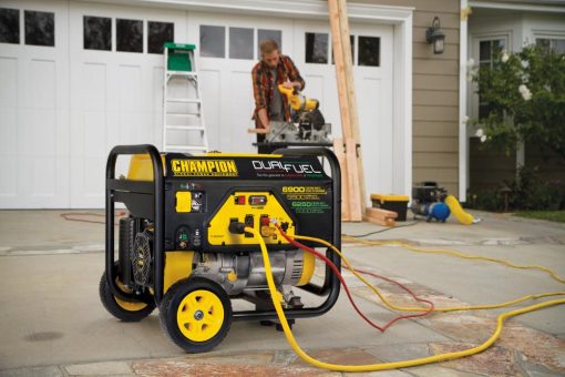 Champion 5500-Watt Dual Fuel Portable Generator with Wheel Kit - Image 7