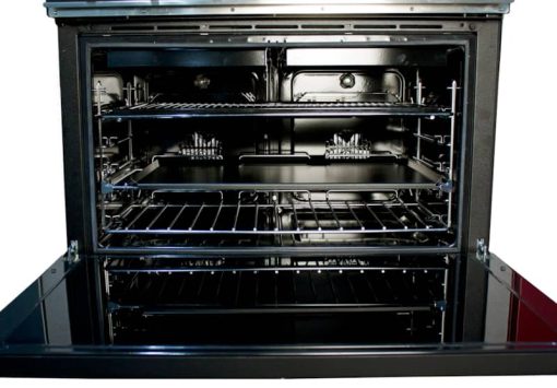 La Cornue CornuFe 90 36" Matte Black With Satin Chrome Dual Fuel Range - Image 4