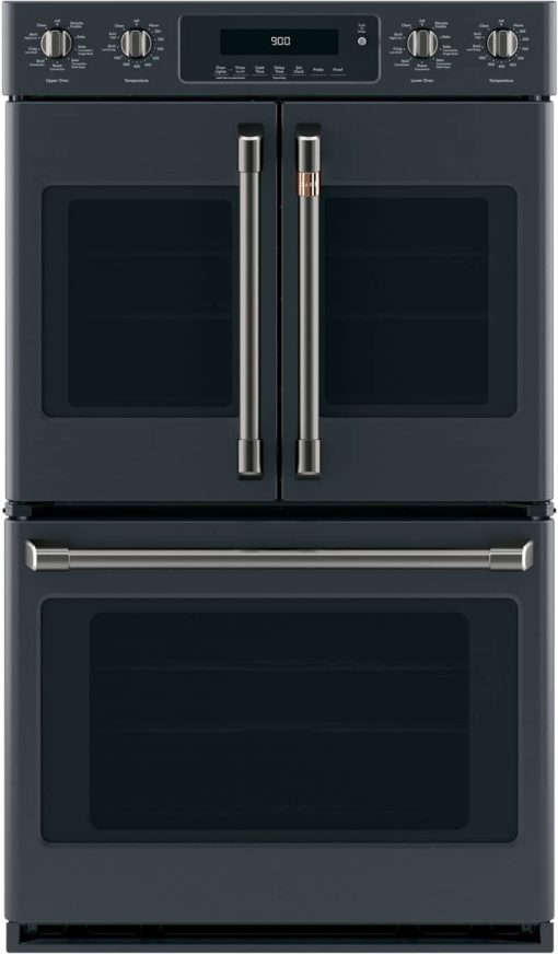 Cafe 30" Brushed Black Handle & Knob Set For French Door Double Wall Oven - Image 2