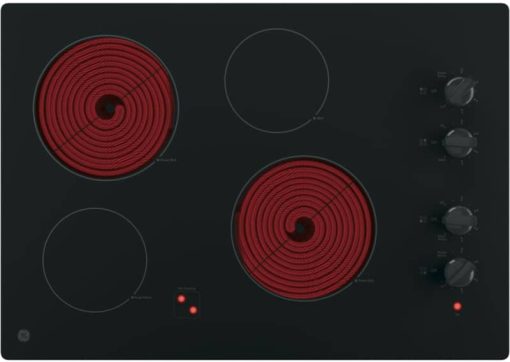 GE ADA 30" Black Built-In Knob Control Electric Cooktop - Image 2